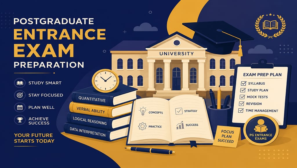 Postgraduate student preparing for CUET PG 2027 exam and university admission