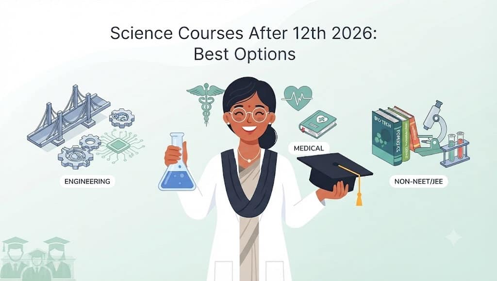 Student exploring science courses after 12th 2026 with fees and career scope
