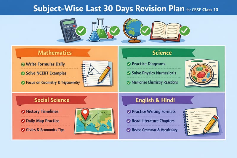 30 Days Revision Plan for CBSE Class 10 Exams 2026