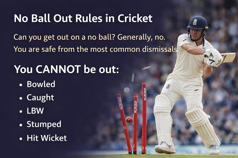 No Ball Out Rules in Cricket