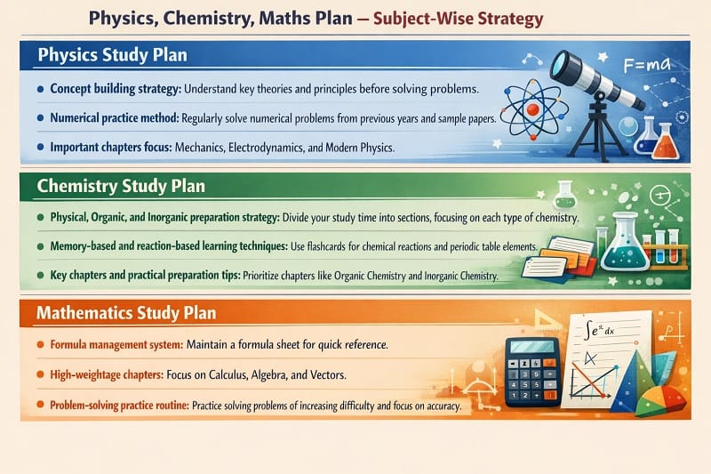 Physics, Chemistry Maths Plan